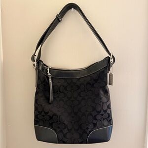 Coach Chelsea Signature Black Canvas & Leather Cross-body Shoulder Bag #6346